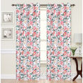 Factory Supply Leinen Fenstervorhang Floral Printed Home